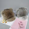 Winter Warm Solid Genuine Luxury Women Fur Adjustable Outdoor Cap-Winter Hats-Arimonz-Arimonz