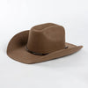 Winter Western Cowboy Hat Warm Wool Felt Fedoras Casual Studded Hat-Winter Hats-Arimonz-Arimonz