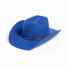 Winter Western Cowboy Hat Warm Wool Felt Fedoras Casual Studded Hat-Winter Hats-Arimonz-Arimonz