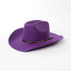 Winter Western Cowboy Hat Warm Wool Felt Fedoras Casual Studded Hat-Winter Hats-Arimonz-Arimonz