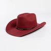 Winter Western Cowboy Hat Warm Wool Felt Fedoras Casual Studded Hat-Winter Hats-Arimonz-Arimonz