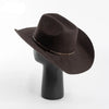 Winter Western Cowboy Hat Warm Wool Felt Fedoras Casual Studded Hat-Winter Hats-Arimonz-Arimonz