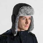 Winter Windproof Fur Warmer Hat Hood Fleece Ski Snow Cap with Earflaps-Winter Hats-Arimonz-Arimonz