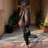 Woman Thick Faux Leather Jacket for Women Coat Plush Jacket Outerwear-Fuzzy Jackets-Arimonz-Arimonz