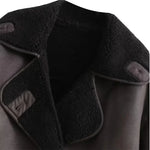 Woman Thick Faux Leather Jacket for Women Coat Plush Jacket Outerwear-Fuzzy Jackets-Arimonz-Arimonz