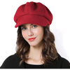 Women Beret Newsboy Hat Autumn Spring Winter French Wool Classic Cap-Winter Hats-Arimonz-Red-Arimonz