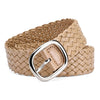 Women Braided Bright Color Belts Ladies Waist Ornament No Holes Belt-Belts-Arimonz-Khaki-105cm/41inches-Arimonz