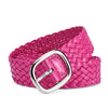Women Braided Bright Color Belts Ladies Waist Ornament No Holes Belt-Belts-Arimonz-Rose Red-105cm/41inches-Arimonz