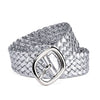 Women Braided Bright Color Belts Ladies Waist Ornament No Holes Belt-Belts-Arimonz-Sliver-105cm/41inches-Arimonz