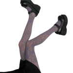 Women Colorful Floral-Patterned Fishnet Tights See-through Lace Tights-Socks & Tights-Arimonz-Arimonz
