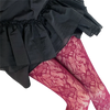 Women Colorful Floral-Patterned Fishnet Tights See-through Lace Tights-Socks & Tights-Arimonz-Arimonz