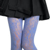 Women Colorful Floral-Patterned Fishnet Tights See-through Lace Tights-Socks & Tights-Arimonz-Light Blue-Max 170cm(70 inches) 75 kg (165lbs)-Arimonz