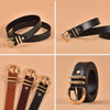 Women Cow Leather Horseshoe Buckle Sewing Retro Designer Jeans Belt-Belts-Arimonz-Arimonz