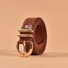 Women Cow Leather Horseshoe Buckle Sewing Retro Designer Jeans Belt-Belts-Arimonz-Brown-95cm/37inches-Arimonz