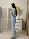 Women Denim Jacket Heavy Rivet Studded Jean Women Jean Jacket-Jean Jackets-Arimonz-Arimonz