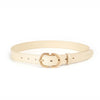 Women Genuine Cow Leather Metal Oval Buckle Retro Simple Ladies Belt-Belts-Arimonz-Beige-95cm/37inches-Arimonz