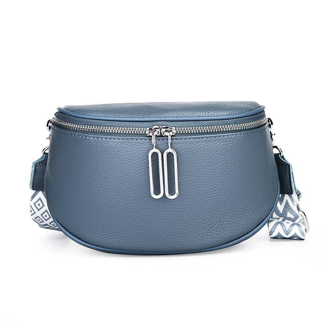 Women Genuine Leather Women Bag Messenger Bag Cow Leather Women Handbag-Handbags-Arimonz-Blue-Arimonz