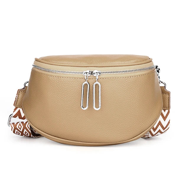 Women Genuine Leather Women Bag Messenger Bag Cow Leather Women Handbag-Handbags-Arimonz-Khaki-Arimonz