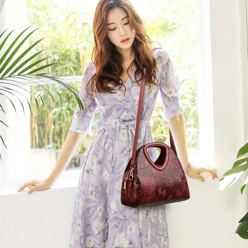 Women Handbags Hand Hobos Bag Shoulder Bag Flower Crossbody Bags-Handbags-Arimonz-Arimonz