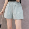 Women High Waisted Double Pocket Wide Leg Shorts Comfortable Shorts-Shorts-Arimonz-Arimonz