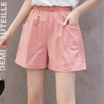 Women High Waisted Double Pocket Wide Leg Shorts Comfortable Shorts-Shorts-Arimonz-Pink-L-Arimonz