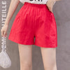 Women High Waisted Double Pocket Wide Leg Shorts Comfortable Shorts-Shorts-Arimonz-Red-L-Arimonz