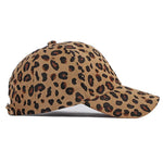 Women Leopard Pattern Corduroy Baseball Cap Men Retro Snapback Hat-Women's Caps-Arimonz-Arimonz
