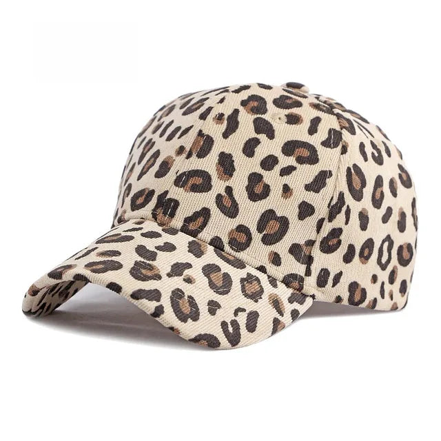Women Leopard Pattern Corduroy Baseball Cap Men Retro Snapback Hat-Women's Caps-Arimonz-Beige-Arimonz