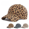 Women Leopard Pattern Corduroy Baseball Cap Men Retro Snapback Hat-Women's Caps-Arimonz-Arimonz