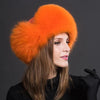Women Natural Fur Caps Ushanka Hats for Winter Thick Warm Ears-Winter Hats-Arimonz-orange-One Size-Arimonz