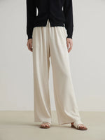 Women Pants Beige Full Length Autumn Women Trouser Commuter Pants-Pants-Arimonz-Arimonz