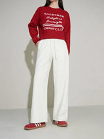 Women Pants Beige Full Length Autumn Women Trouser Commuter Pants-Pants-Arimonz-Beige short winter-M-Arimonz