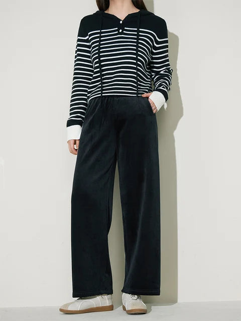 Women Pants Beige Full Length Autumn Women Trouser Commuter Pants-Pants-Arimonz-Black short winter-XL-Arimonz