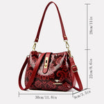 Women Retro Printed Shoulder Bag Crossbody Messenger Handbag-Handbags-Arimonz-Arimonz