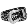 Women Rhinestone Large Size Belt Western Denim Shiny Rivet Design-Women's Belts-Arimonz-Black-115cm/45inches-Arimonz