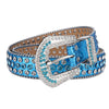 Women Rhinestone Large Size Belt Western Denim Shiny Rivet Design-Women's Belts-Arimonz-Sky blue-105cm/41inches-Arimonz