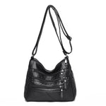 Women Shoulder Bag Multi-Layer Pockets Classic Crossbody Bag-Handbags-Arimonz-Black-21-Arimonz