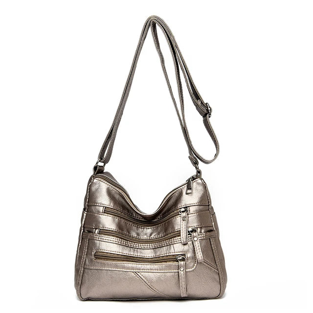 Women Shoulder Bag Multi-Layer Pockets Classic Crossbody Bag-Handbags-Arimonz-Bronze-21-Arimonz