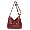 Women Shoulder Bag Multi-Layer Pockets Classic Crossbody Bag-Handbags-Arimonz-Burgundy-21-Arimonz