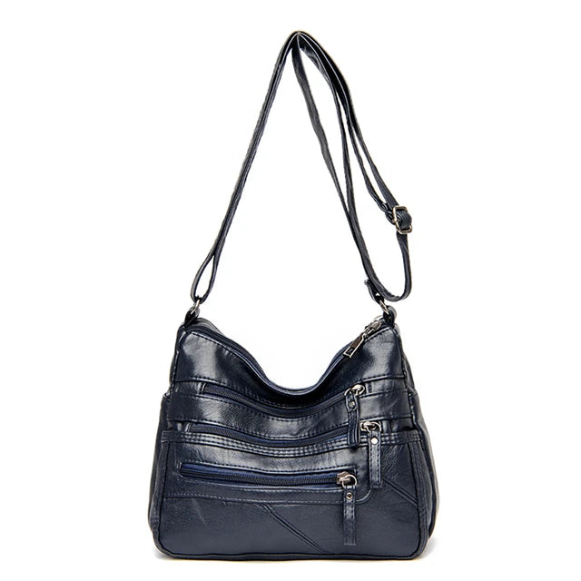 Women Shoulder Bag Multi-Layer Pockets Classic Crossbody Bag-Handbags-Arimonz-Dark Blue-21-Arimonz