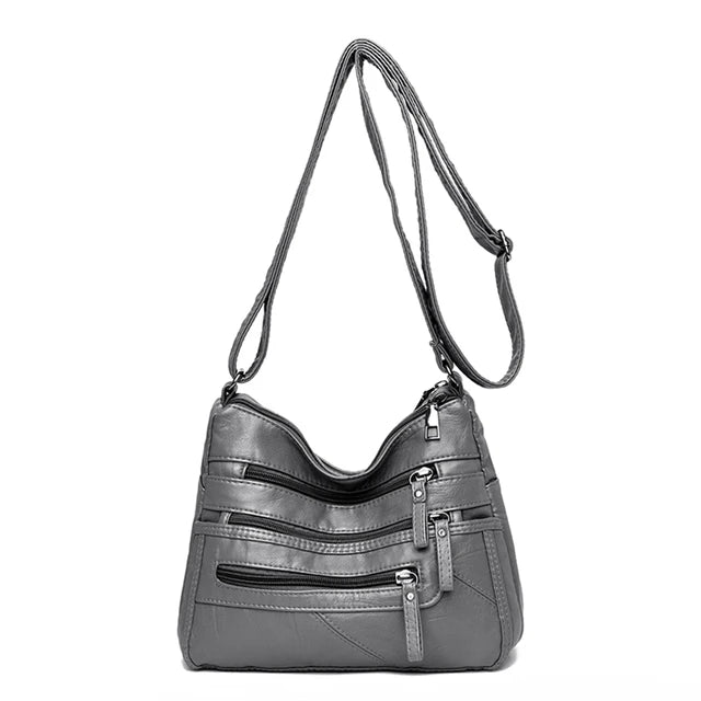 Women Shoulder Bag Multi-Layer Pockets Classic Crossbody Bag-Handbags-Arimonz-Gray-21-Arimonz