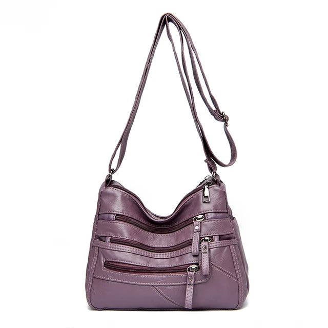 Women Shoulder Bag Multi-Layer Pockets Classic Crossbody Bag-Handbags-Arimonz-Purple-21-Arimonz
