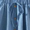 Women Skirt Single-Breasted High-Waist Mid-Length A-Line Denim Skirt-Denim Skirts-Arimonz-Arimonz
