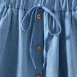 Women Skirt Single-Breasted High-Waist Mid-Length A-Line Denim Skirt-Denim Skirts-Arimonz-Arimonz