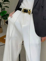 Women Summer Pants High Waist Loose Wide Leg Pant Straight Trouser-Pants-Arimonz-Arimonz