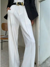 Women Summer Pants High Waist Loose Wide Leg Pant Straight Trouser-Pants-Arimonz-Arimonz