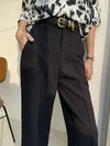 Women Summer Pants High Waist Loose Wide Leg Pant Straight Trouser-Pants-Arimonz-Black-S-Arimonz