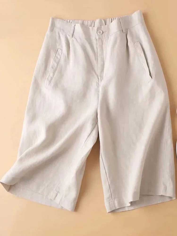 Women Summer Shorts Casual Outfits for Women Oversize Loose Shorts-Shorts-Arimonz-Beige-L-Arimonz