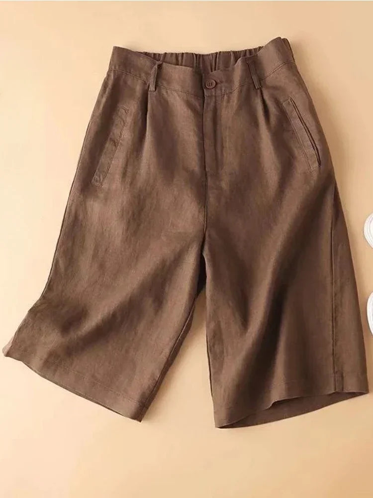 Women Summer Shorts Casual Outfits for Women Oversize Loose Shorts-Shorts-Arimonz-Dark Brown-L-Arimonz