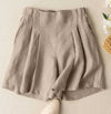 Women Summer Shorts Fashion Elastic High Waist Solid Color Shorts-Shorts-Arimonz-Arimonz